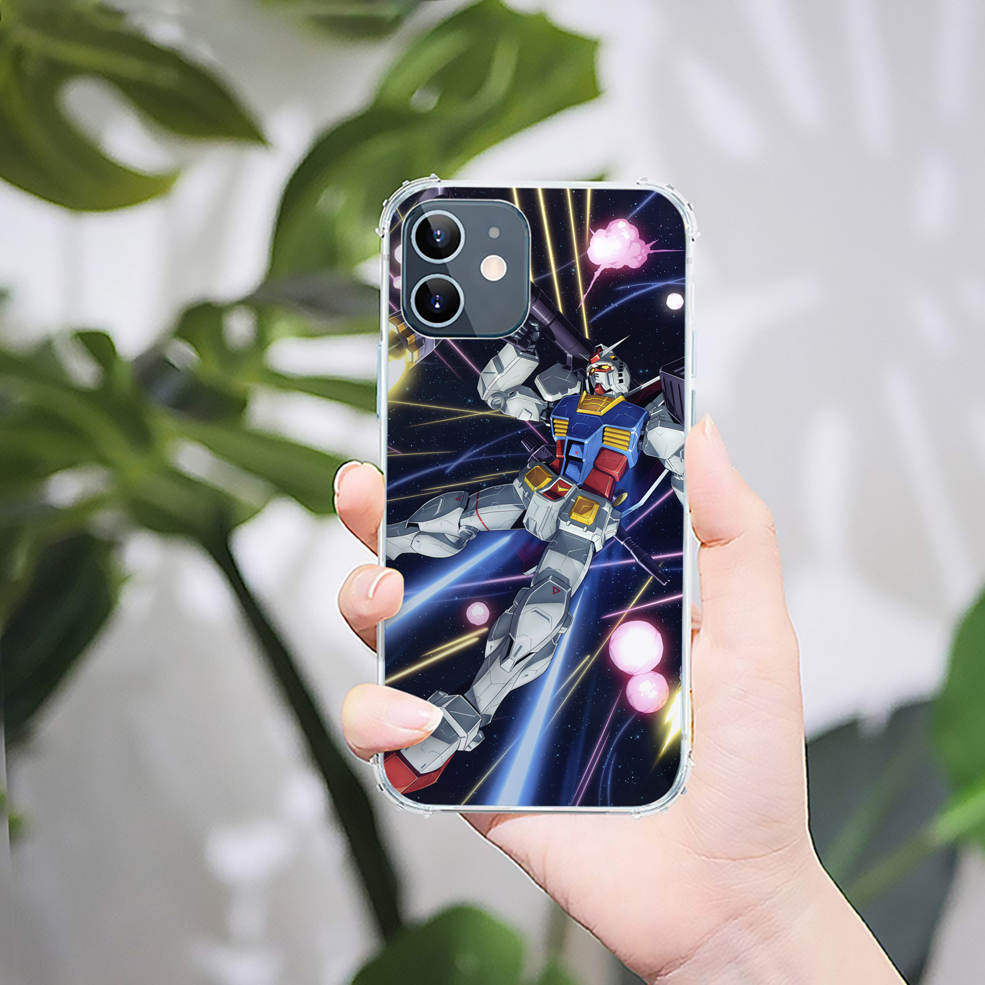 （画像用） 機動戦士ガンダム Mobile Suit Gundam 【iPhone 12シリーズ対応】透明スマホケース（クリアソフトケース）